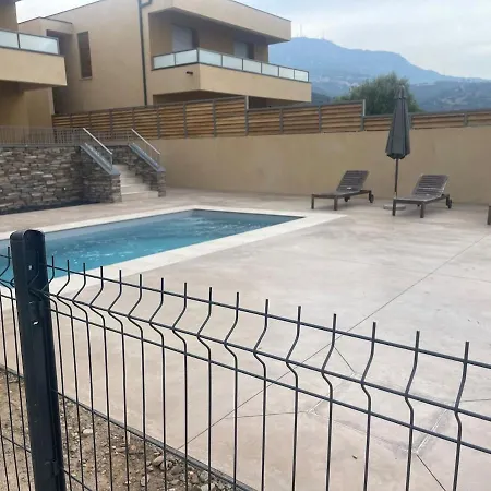 Superbe Neuve Avec Piscine -vue Mer-furiani Semesterbostad *